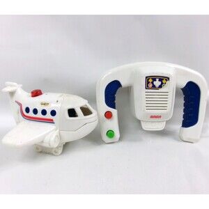 Fisher Price Geo Air Geotrax Jet Airplane White with Remote 2007